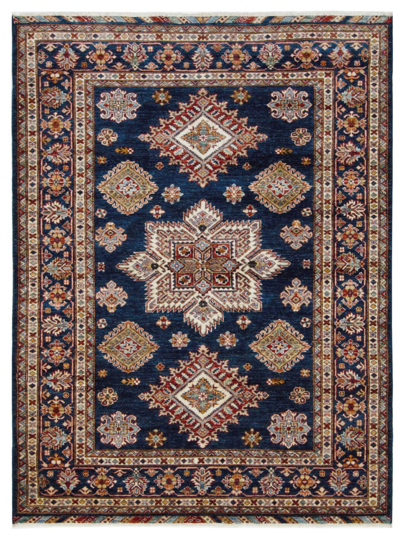 Pacific Kazak Super Navy Ivory Traditional