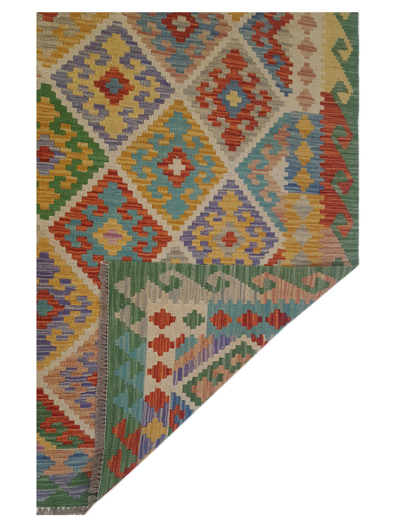 Aura Kilim 42956 Green Mint Kilim Hand Woven Rug