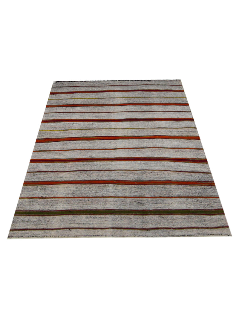 Pacific Galicia 42960 Grey Orange Transitional Flatweave Rug