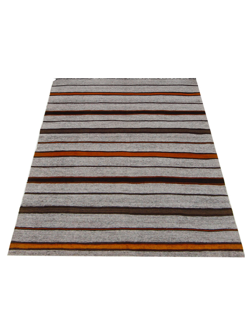 Pacific Galicia 42964 Grey Orange Transitional Flatweave Rug