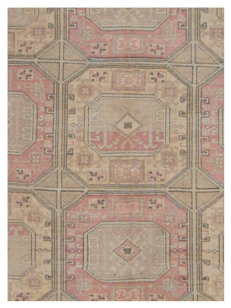 Pacific Kayseri 43012 Ivory Pink Transitional Hand Knotted Rug