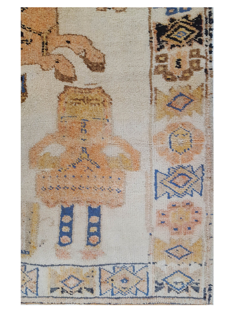 Pacific Kurdish 43014 Red Multi Transitional Hand Knotted Rug