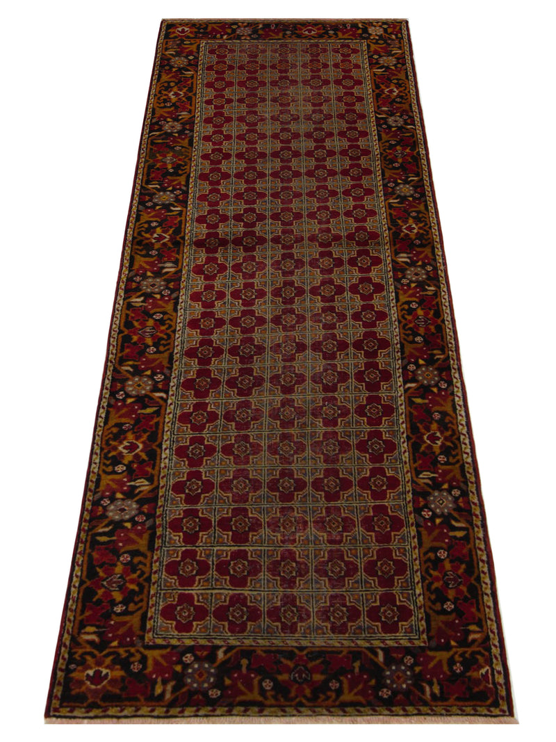 Pacific Kurdish 43015 Red Black Transitional Hand Knotted Rug