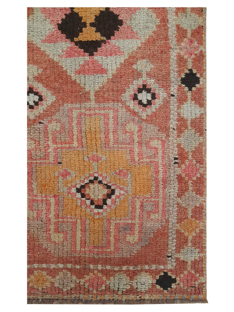Pacific Kurdish 43036 Peach Peach Transitional Hand Knotted Rug