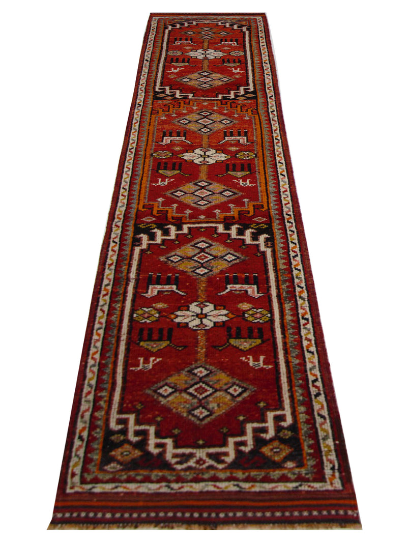 Pacific Kurdish 43038 Red Orange Transitional Hand Knotted Rug