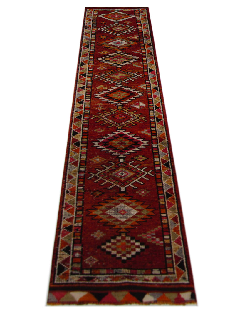 Pacific Kurdish 43042 Red Orange Transitional Hand Knotted Rug