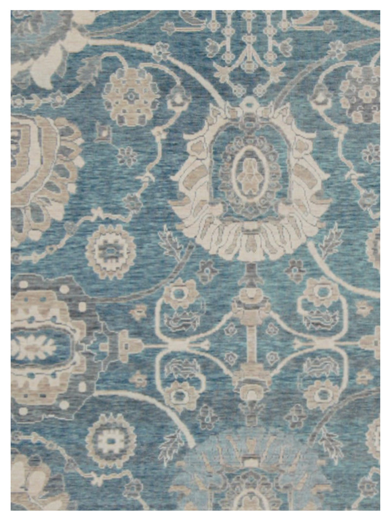 Pacific California 43073 Peacock Beige Transitional Hand Finished Rugs