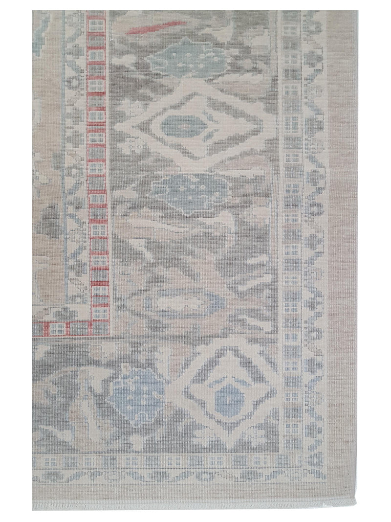 Pacific California 43076 Beige Red Transitional Hand Finished Rugs