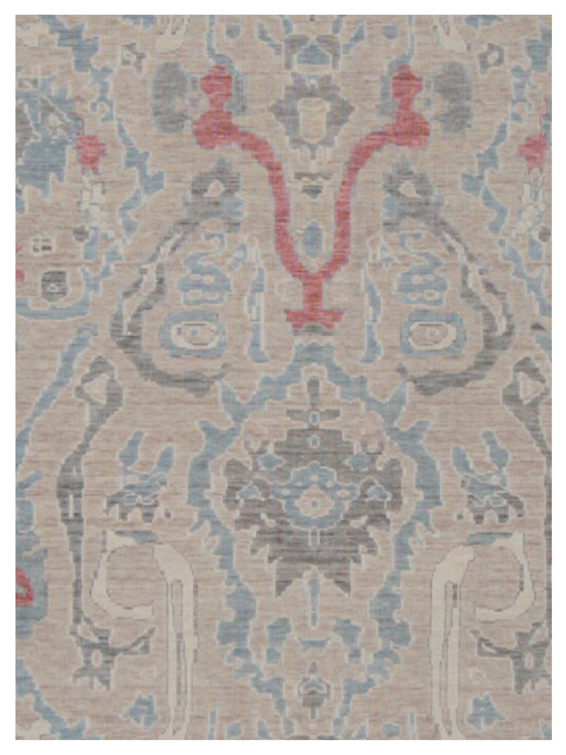 Pacific California 43076 Beige Red Transitional Hand Finished Rugs
