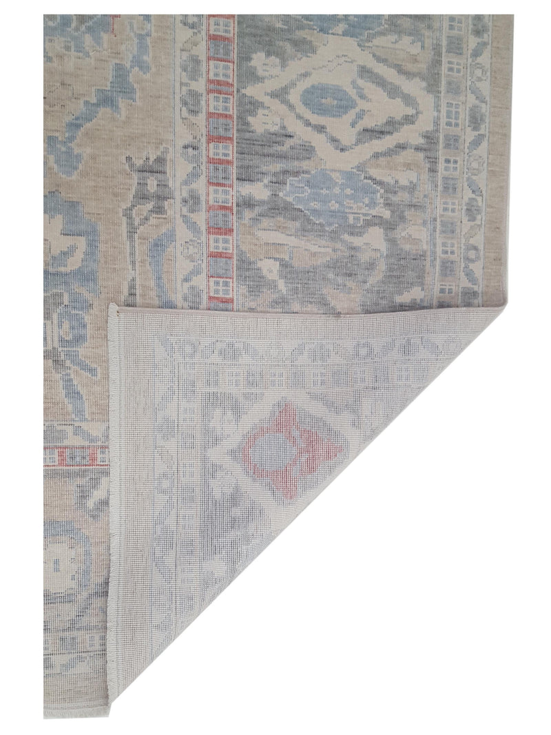 Pacific California 43076 Beige Red Transitional Hand Finished Rugs
