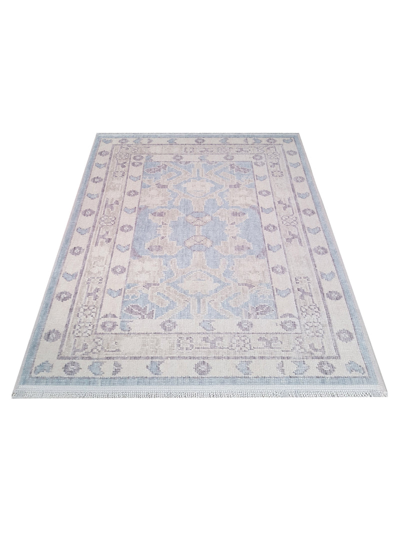 Pacific California 43153 Blue Beige Transitional Hand Finished Rugs