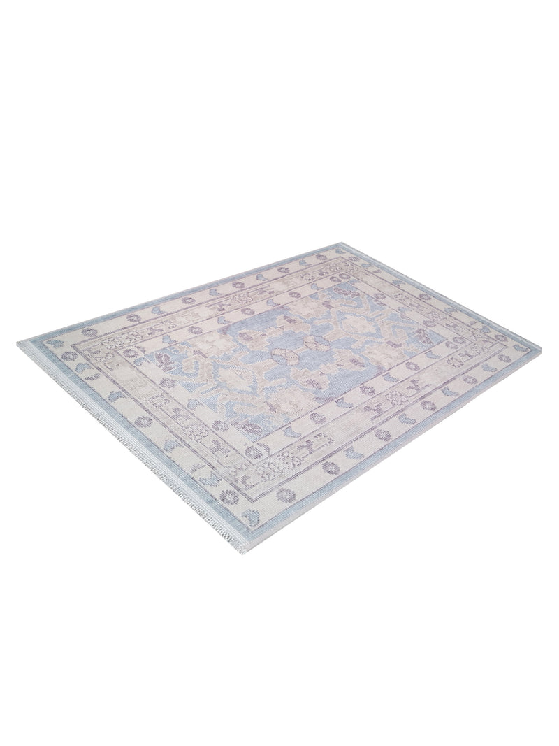Pacific California 43153 Blue Beige Transitional Hand Finished Rugs
