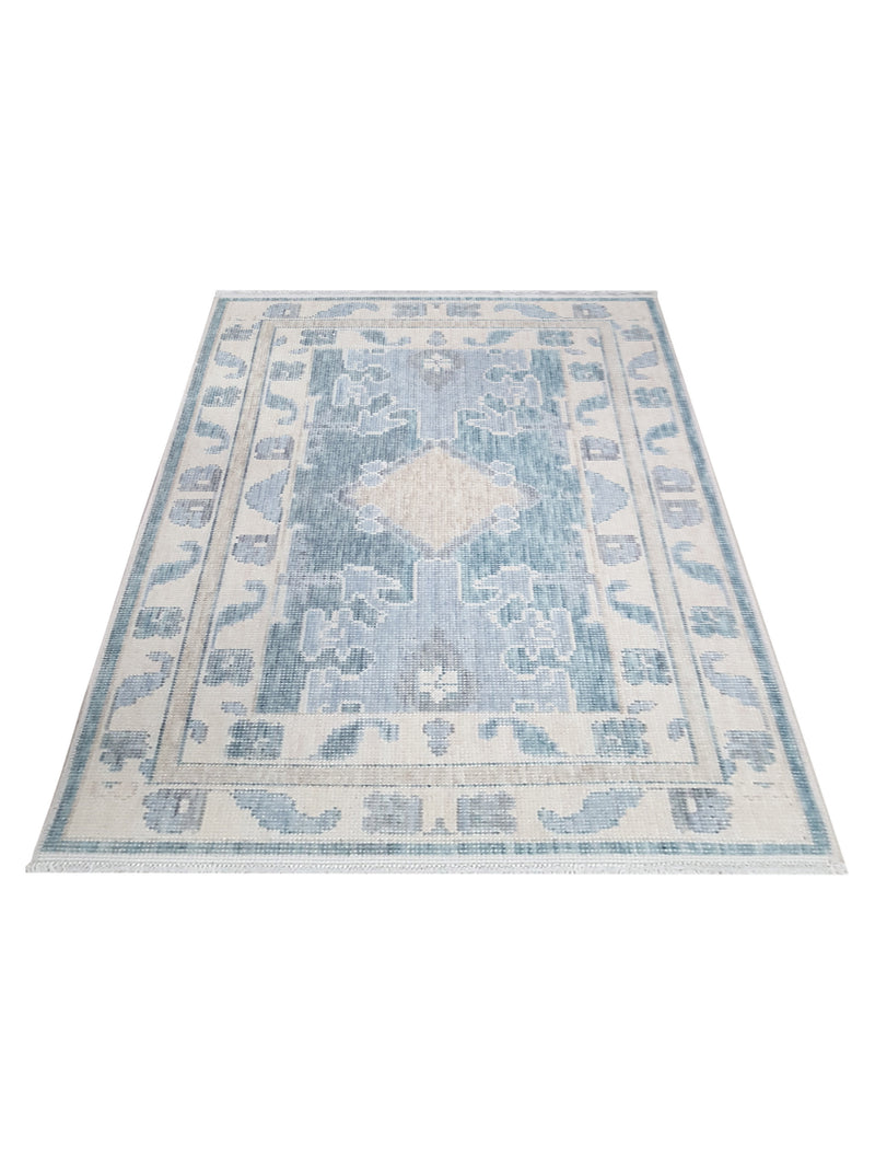 Pacific California CA-45 Teal Beige Transitional Hand Finished Rugs