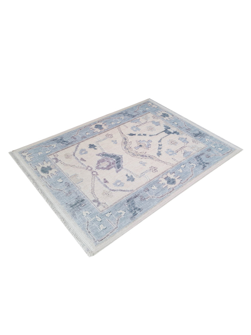 Pacific California CA-24 Beige Blue Transitional Hand Finished Rugs
