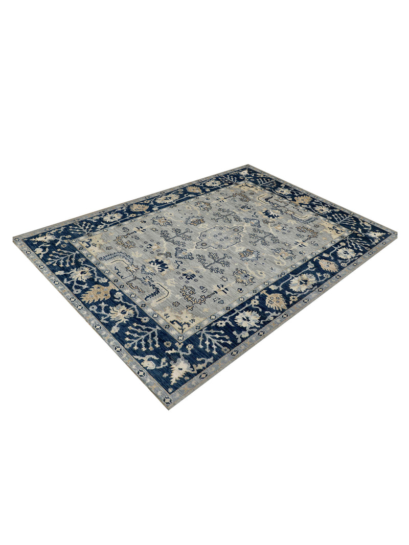 Pacific Anatolian Revival 43180 Lt.Grey Navy Transitional Hand Knotted Rug