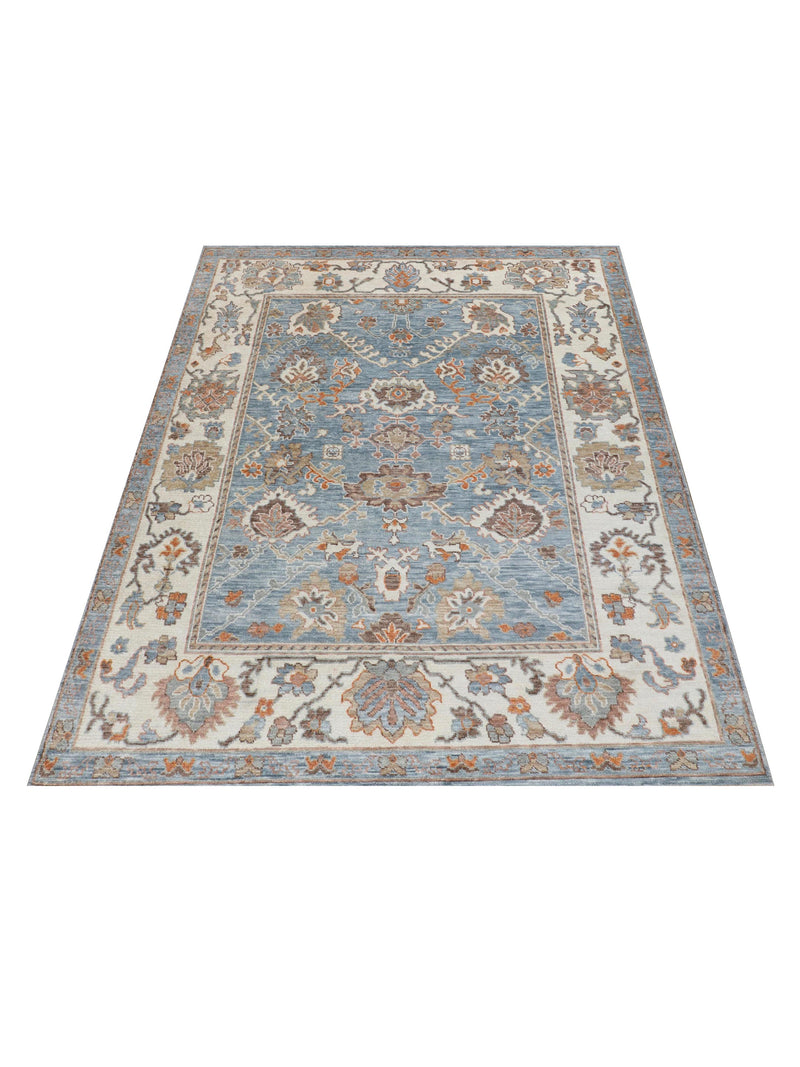 Pacific Anatolian Revival 43200 Lt.Blue Beige Transitional Hand Knotted Rug
