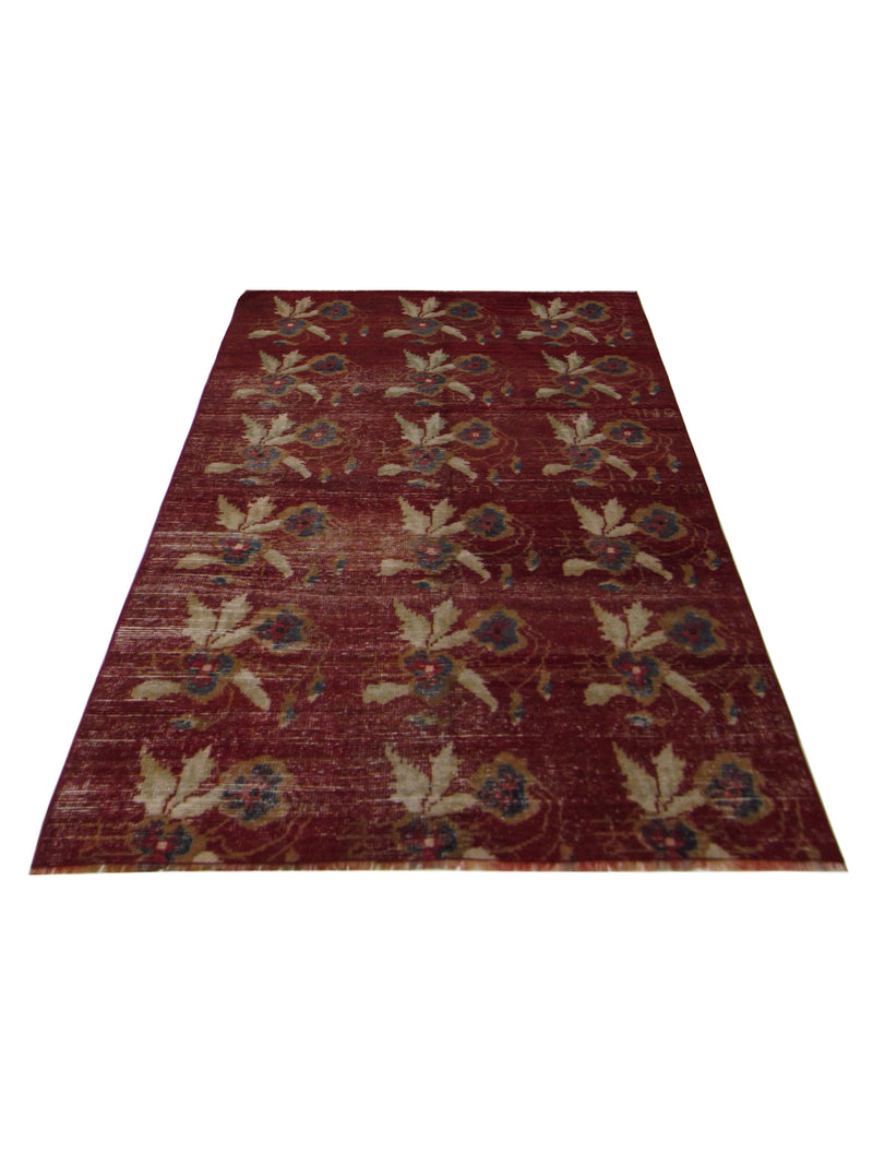 Pacific Kurdish 43209 Rust Green Traditional Hand Knotted Rug