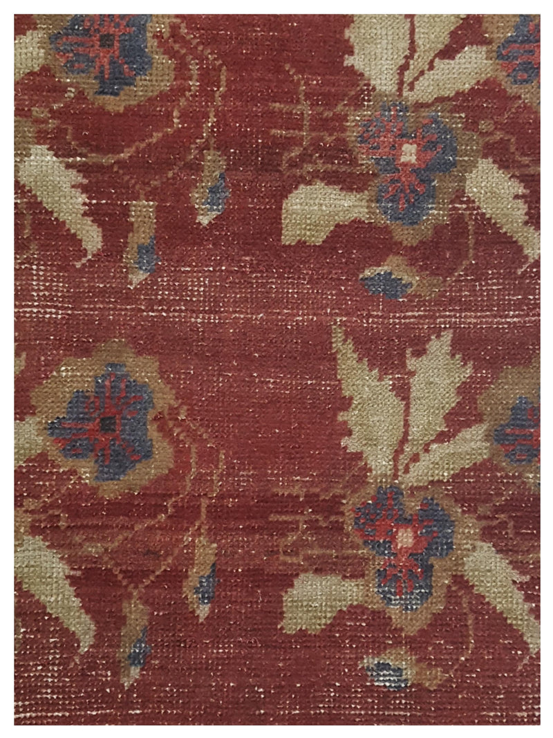 Pacific Kurdish 43209 Rust Green Traditional Hand Knotted Rug