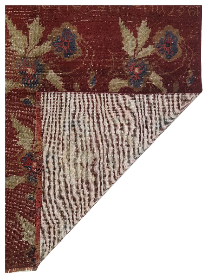 Pacific Kurdish 43209 Rust Green Traditional Hand Knotted Rug
