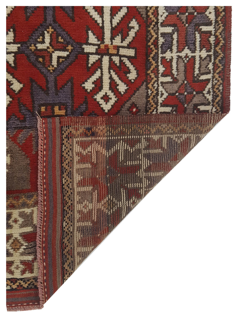Pacific Anatolian 43218 Red Ivory Traditional Hand Knotted Rug