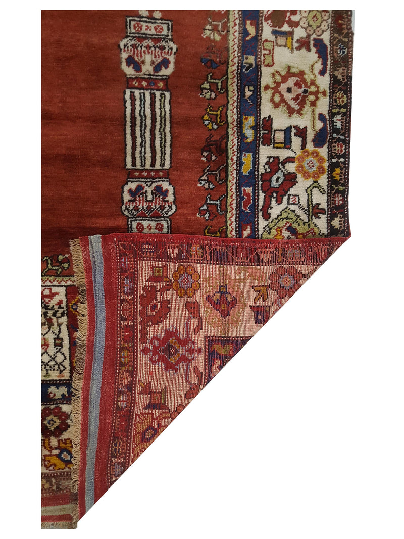 Pacific Antique Kars 43230 Red Ivory Traditional Hand Knotted Rug