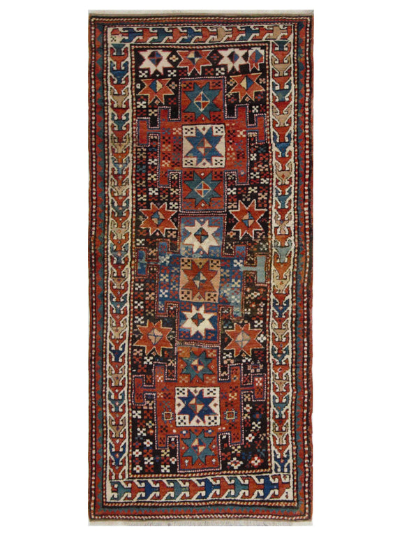 Fasa Antique Kazak  Orange Multi Traditional