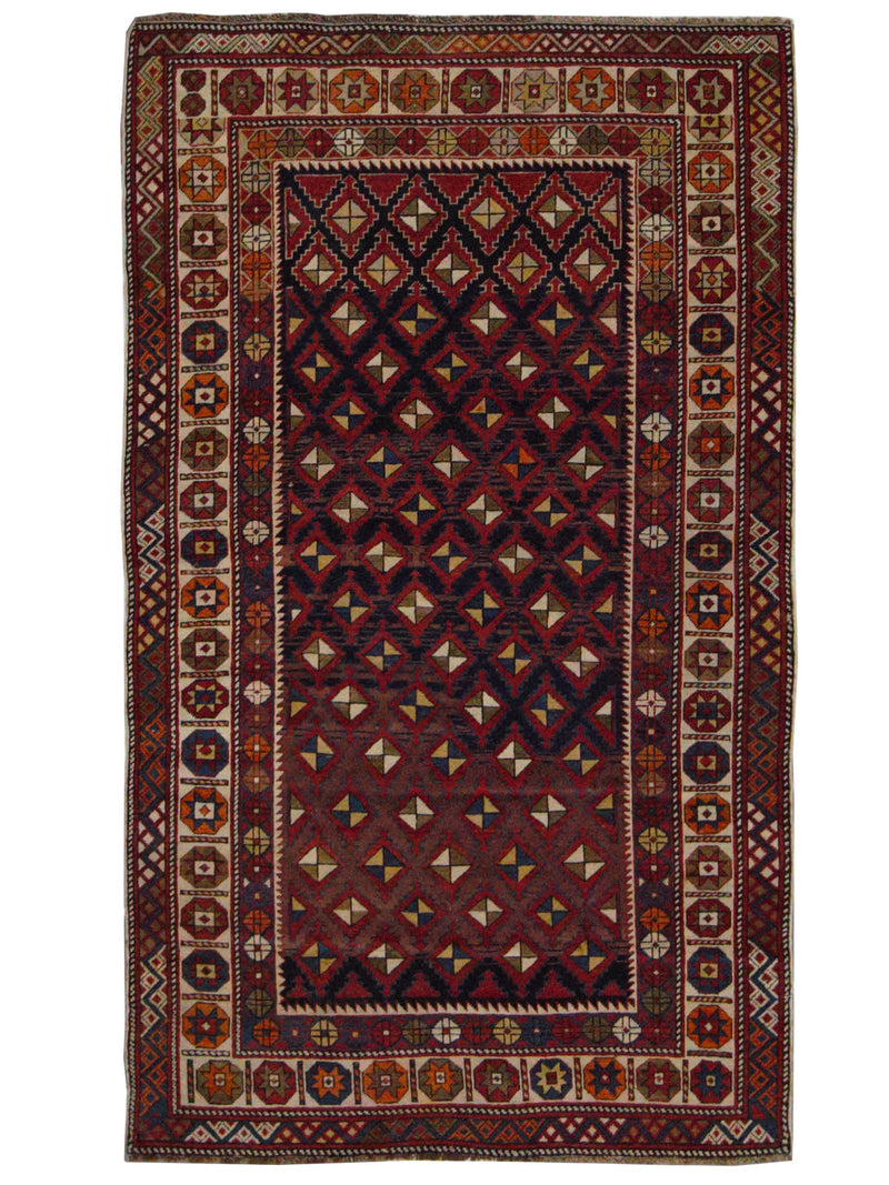 Pacific Shirvan Burgundy Ivory Traditional