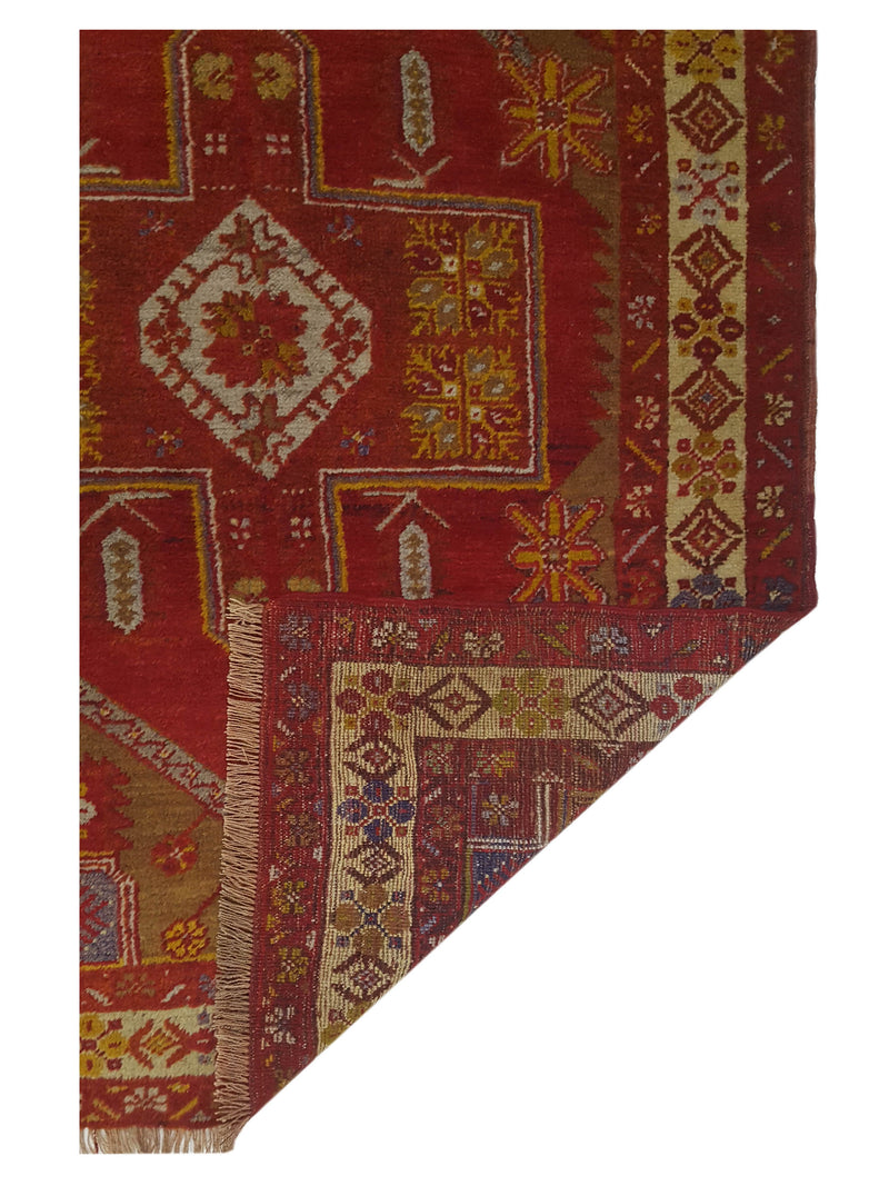 Pacific Antique Ushak 43235 Gold Orange Transitional Antique Rug