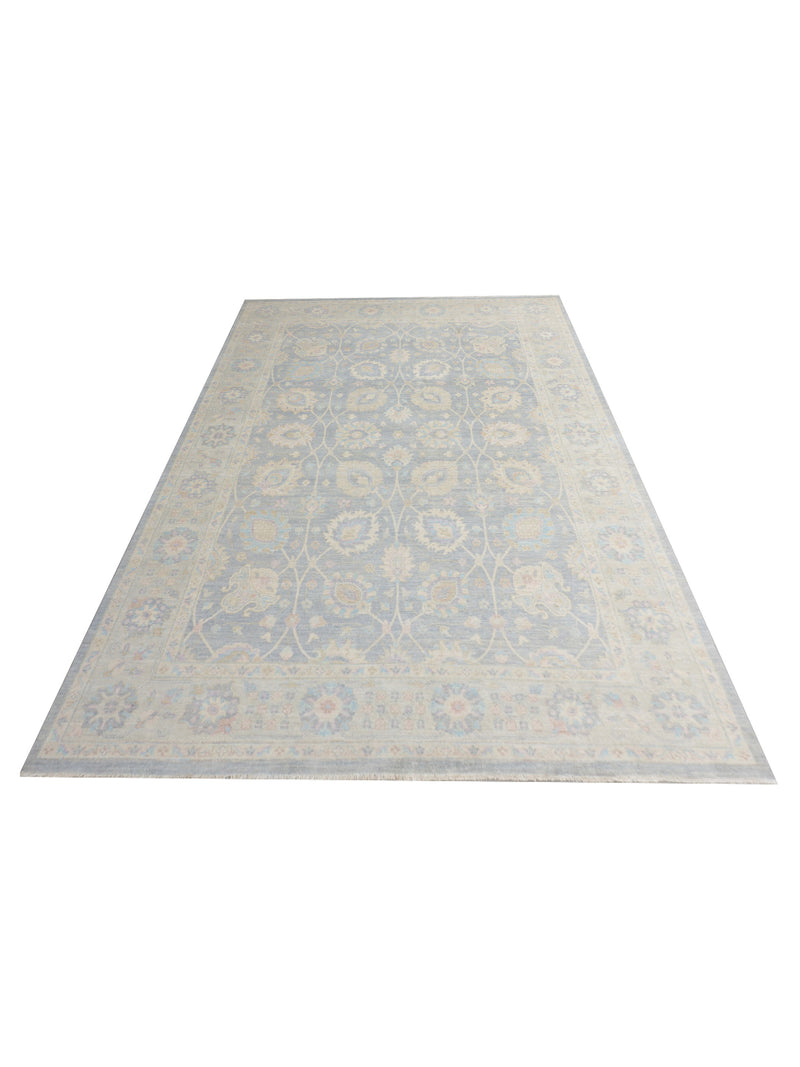 Pacific Ziegler 43277 Grey Ivory Traditional Hand Knotted Rug