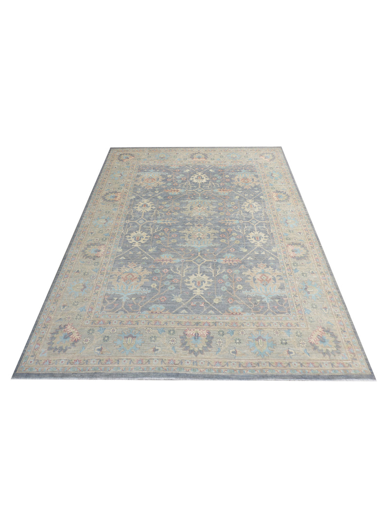 Pacific Ziegler Silk Route 43279 D.Grey Grey Traditional Hand Knotted Rug