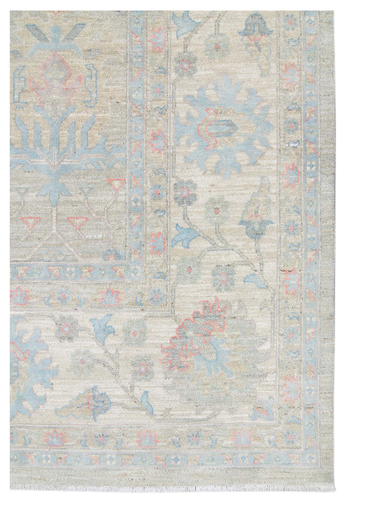 Pacific Ziegler Silk Route 43305 Grey Ivory Traditional Hand Knotted Rug