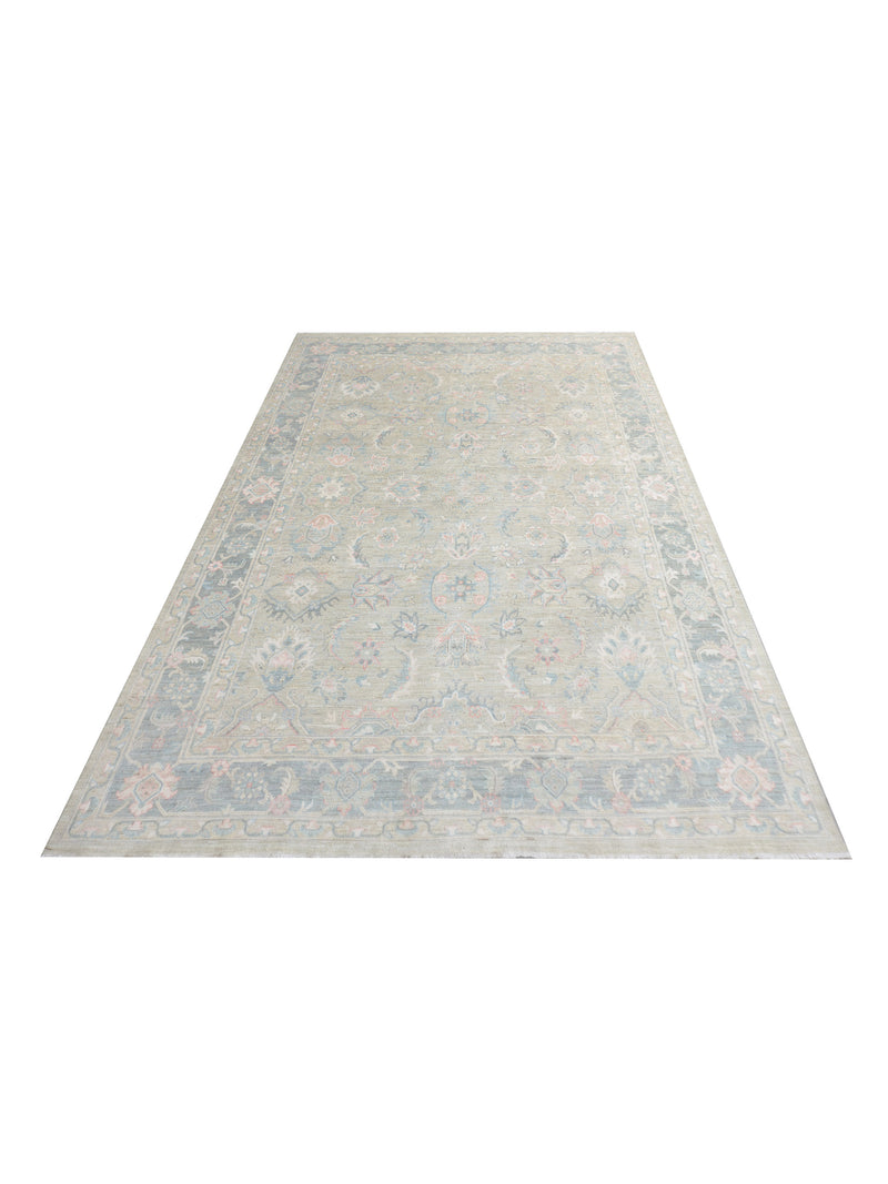 Pacific Ziegler Silk Route 43308 Grey Dk.Grey Traditional Hand Knotted Rug