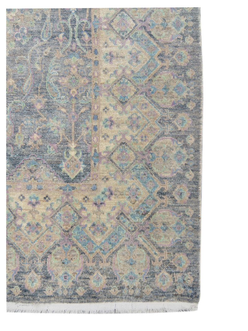 Pacific Ziegler Silk Route 43318 D.Grey Ivory Traditional Hand Knotted Rug