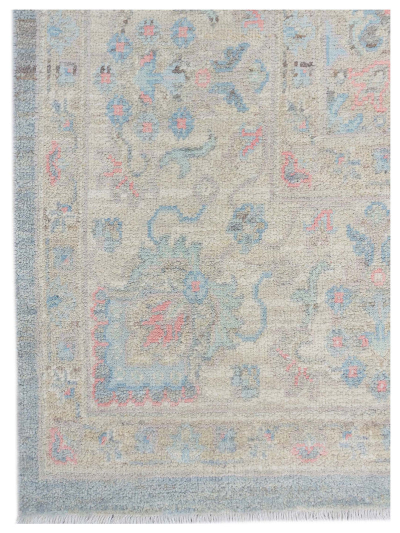 Pacific Ziegler Silk Route 43324 Teal Lt.Grey Transitional Hand Knotted Rug