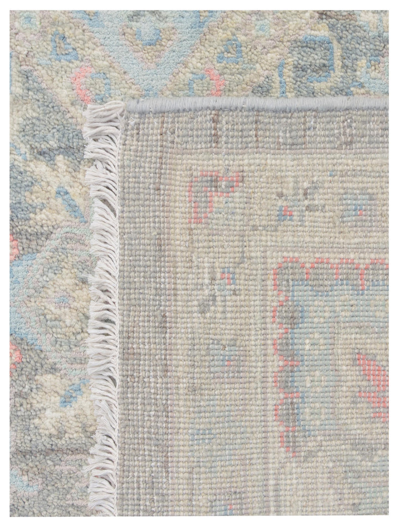 Pacific Ziegler Silk Route 43324 Teal Lt.Grey Transitional Hand Knotted Rug