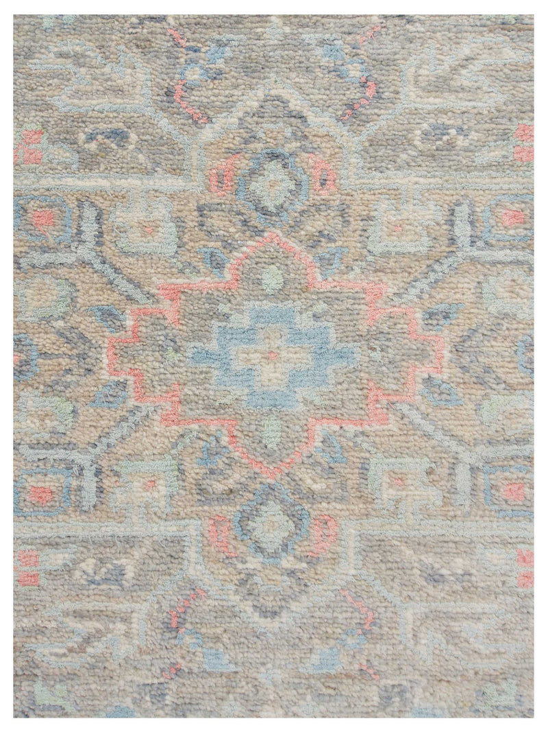 Pacific Ziegler Silk Route 43327 Grey Ivory Transitional Hand Knotted Rug
