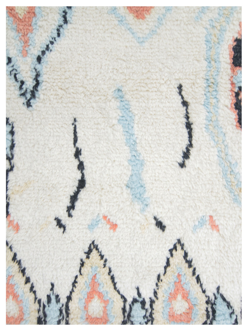 Pacific Moroccan MC-43400 Ivory Multi Transitional Hand Knotted Rug