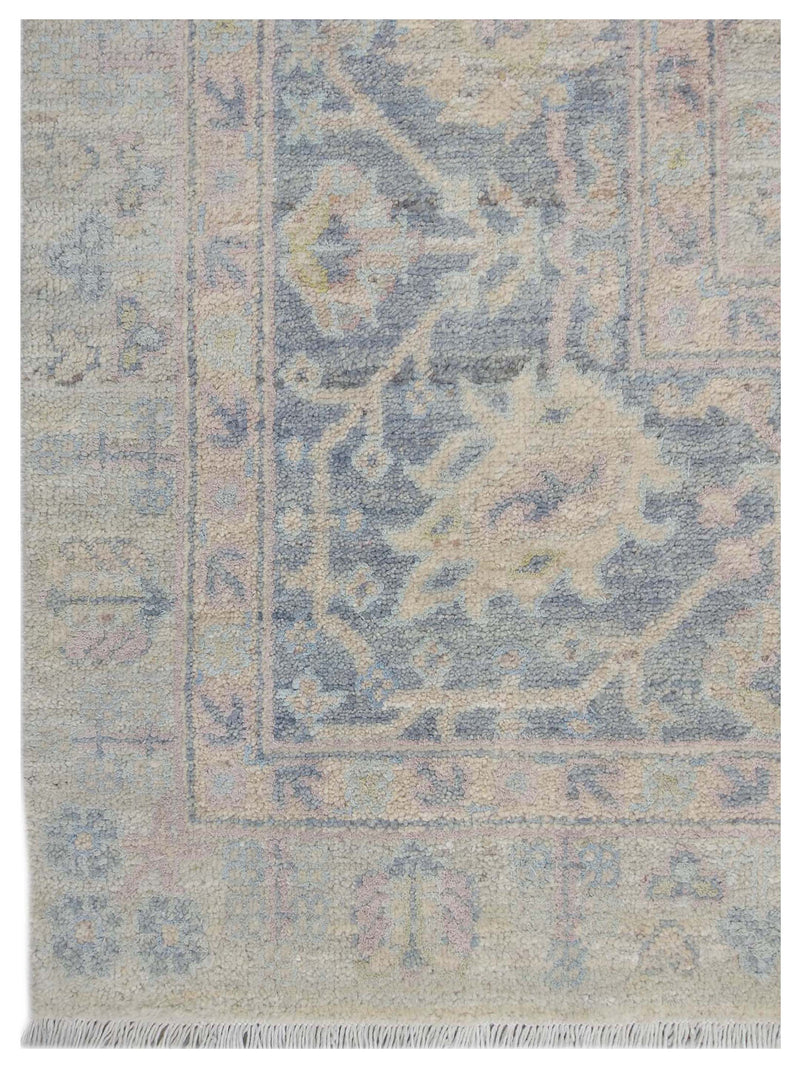 Pacific Ziegler Silk Route 43333 Lt.Grey Dk.Grey Transitional Hand Knotted Rug