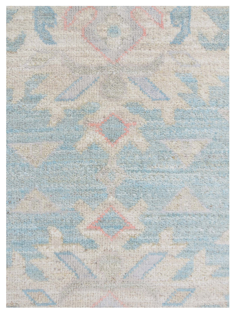 Pacific Ziegler Silk Route 43346 Sky Blue Ivory Transitional Hand Knotted Rug