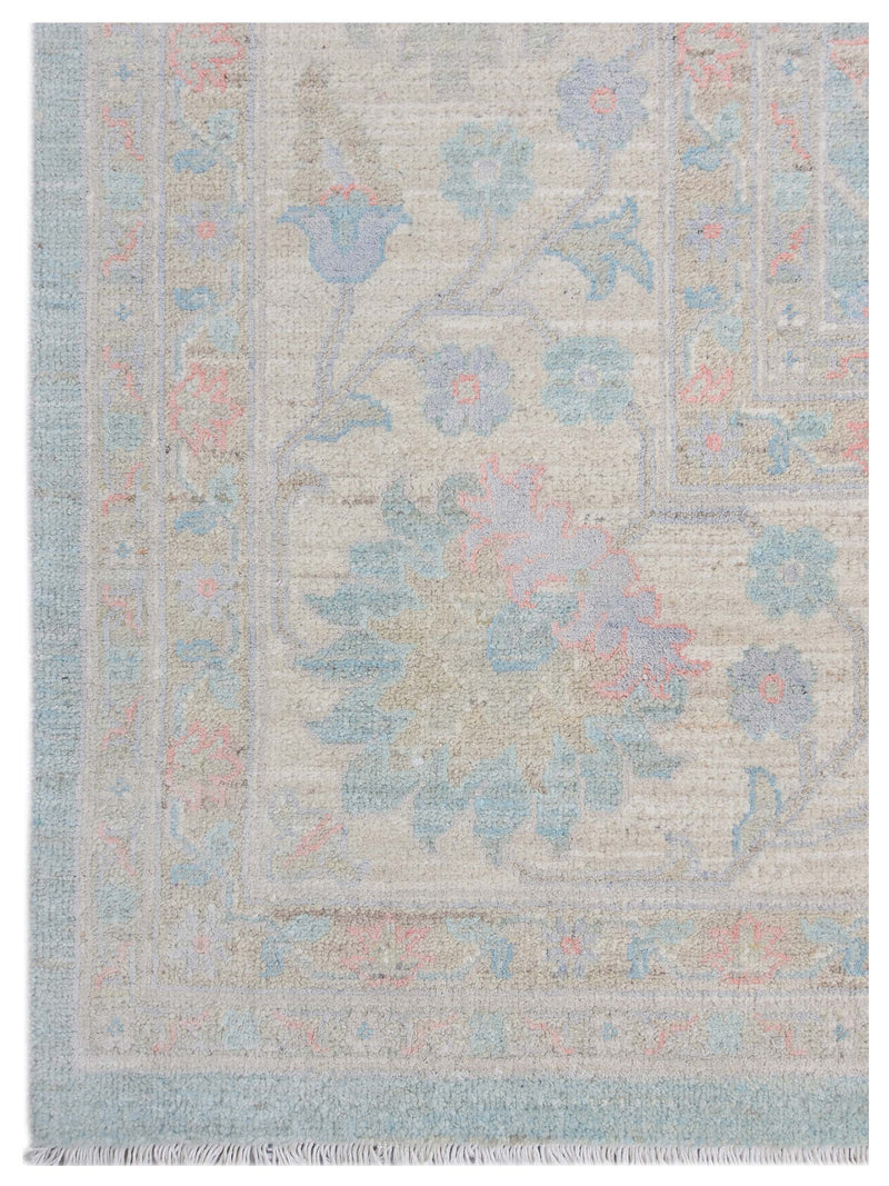 Pacific Ziegler Silk Route 43346 Sky Blue Ivory Transitional Hand Knotted Rug