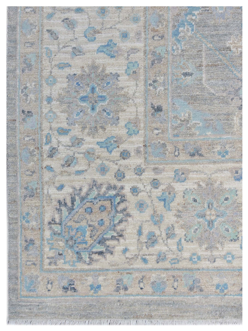 Pacific Ziegler Silk Route 43354 Lt.Grey Ivory Transitional Hand Knotted Rug