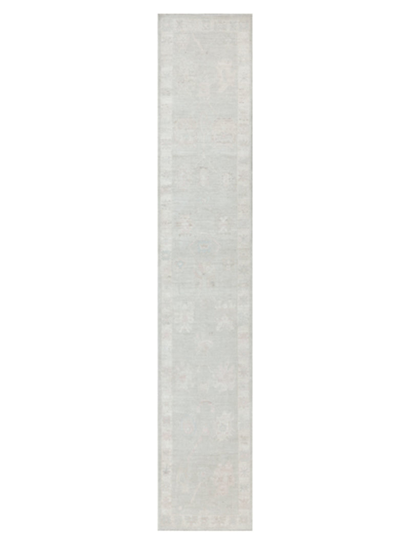 Pacific Ushak Wool Weft Grey Ivory Transitional