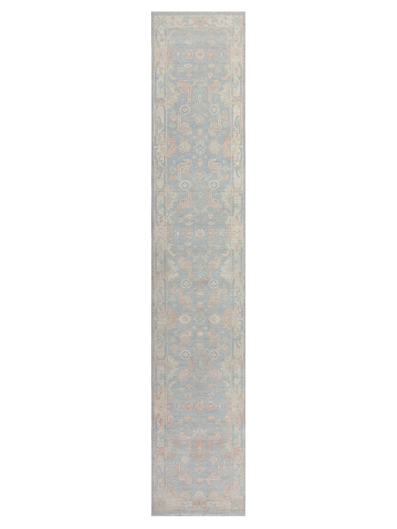 Pacific Ushak Wool Weft Grey Ivory Transitional