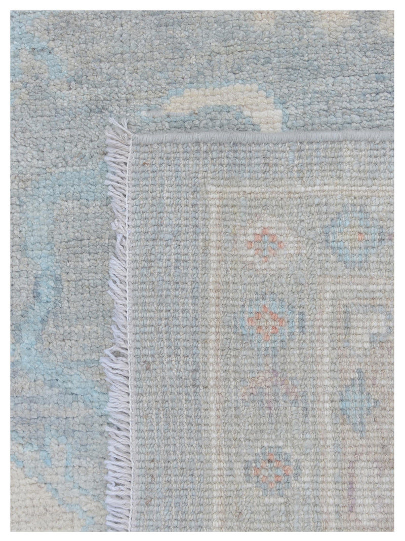 Pacific Ushak Wool Weft 43372 Lt.Grey Ivory Transitional Hand Knotted Rug