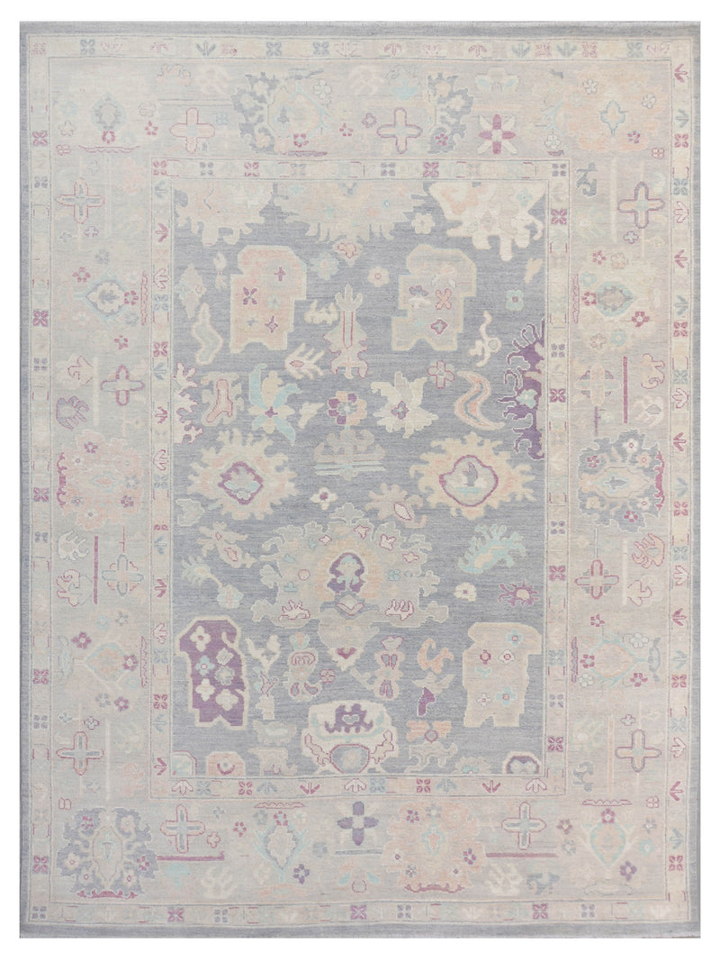 Pacific Ushak Wool Weft D.Grey Grey Transitional