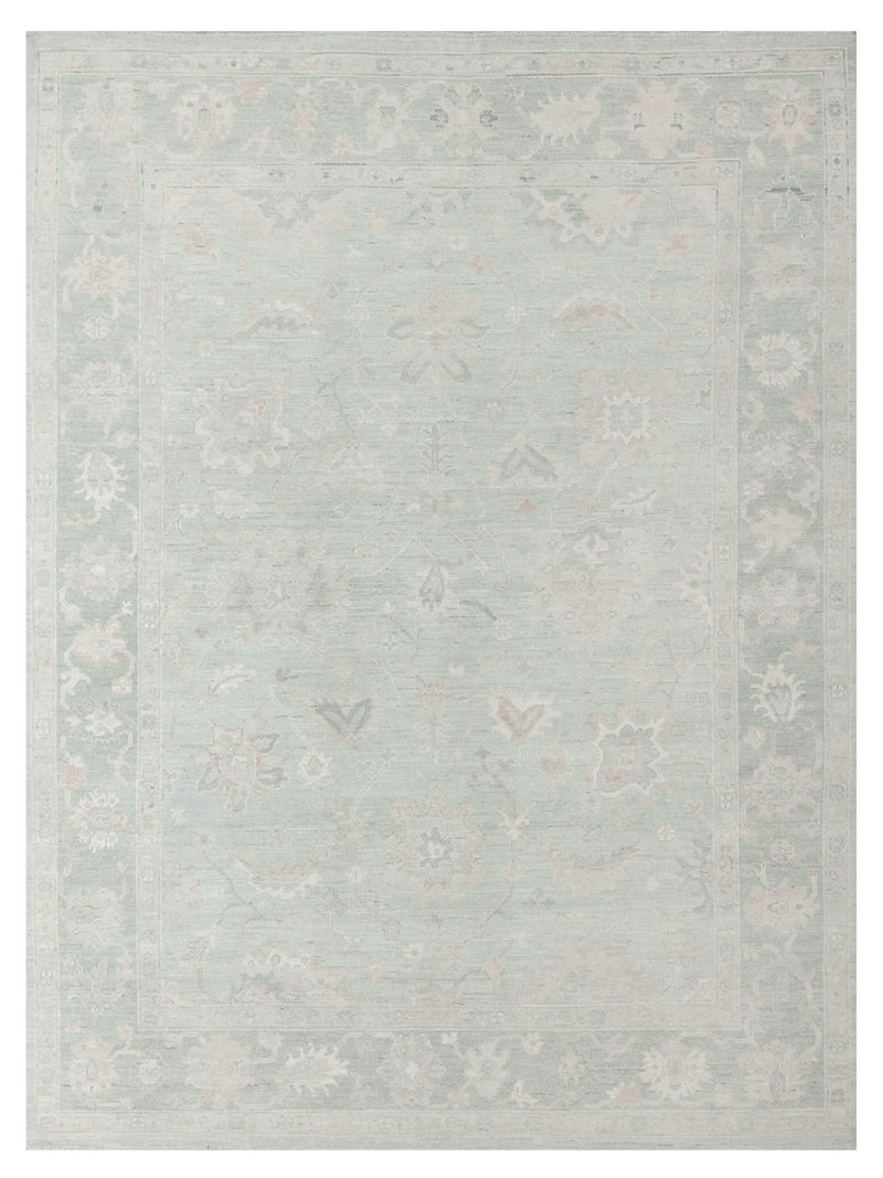 Pacific Ushak Wool Weft Blue Dk.Grey Transitional