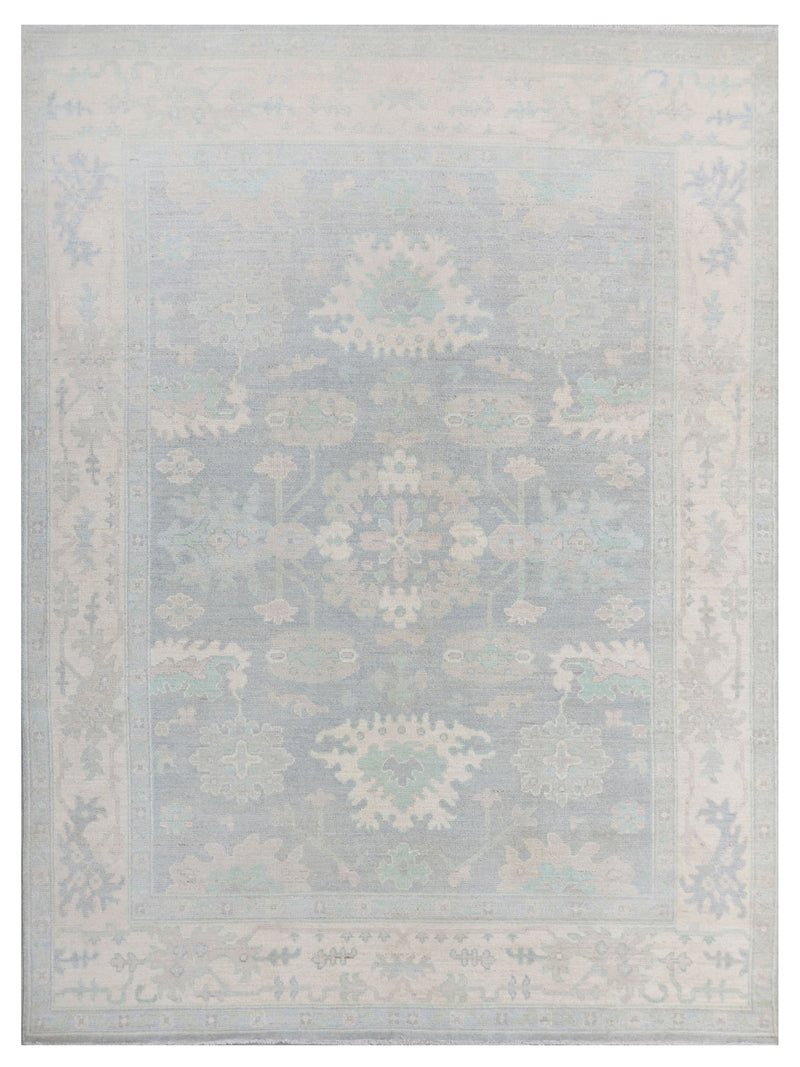 Pacific Ushak Wool Weft Grey Beige Transitional