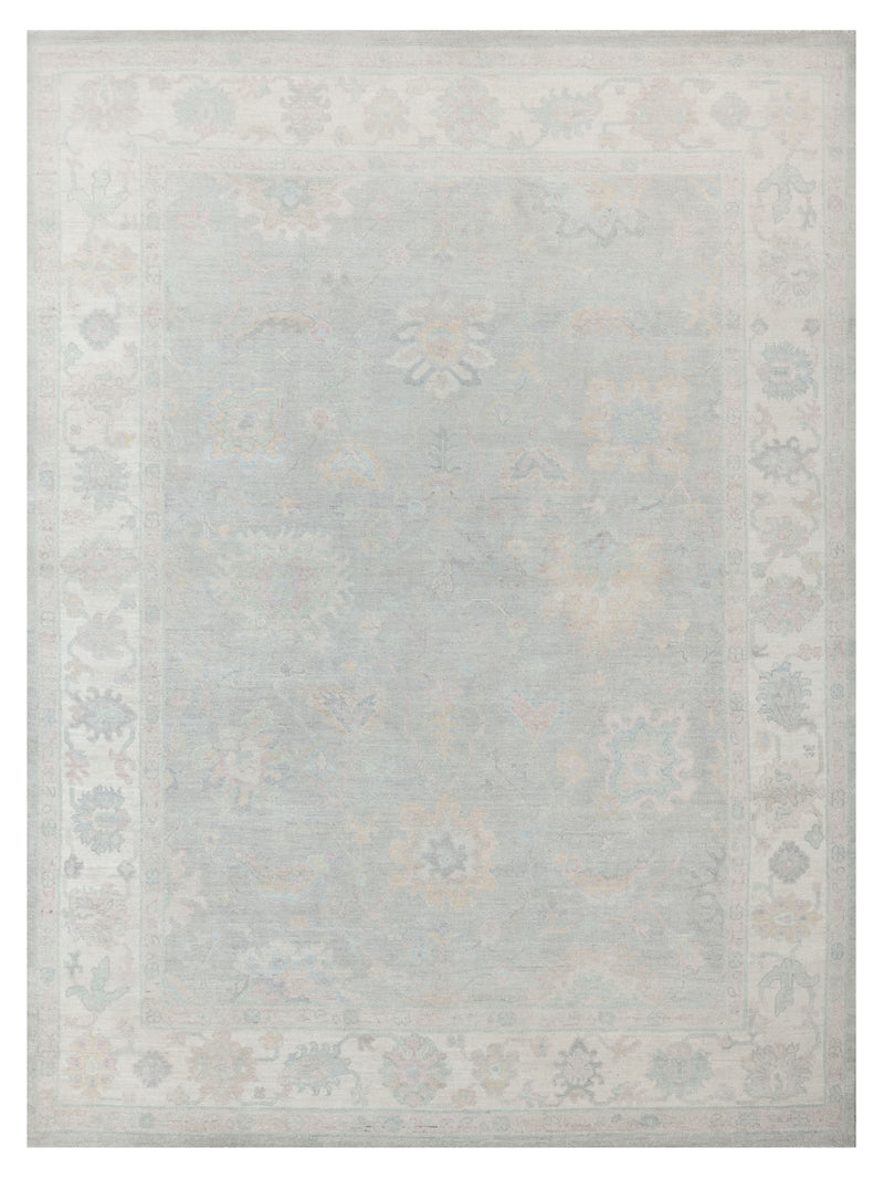 Pacific Ushak Wool Weft Grey Ivory Transitional