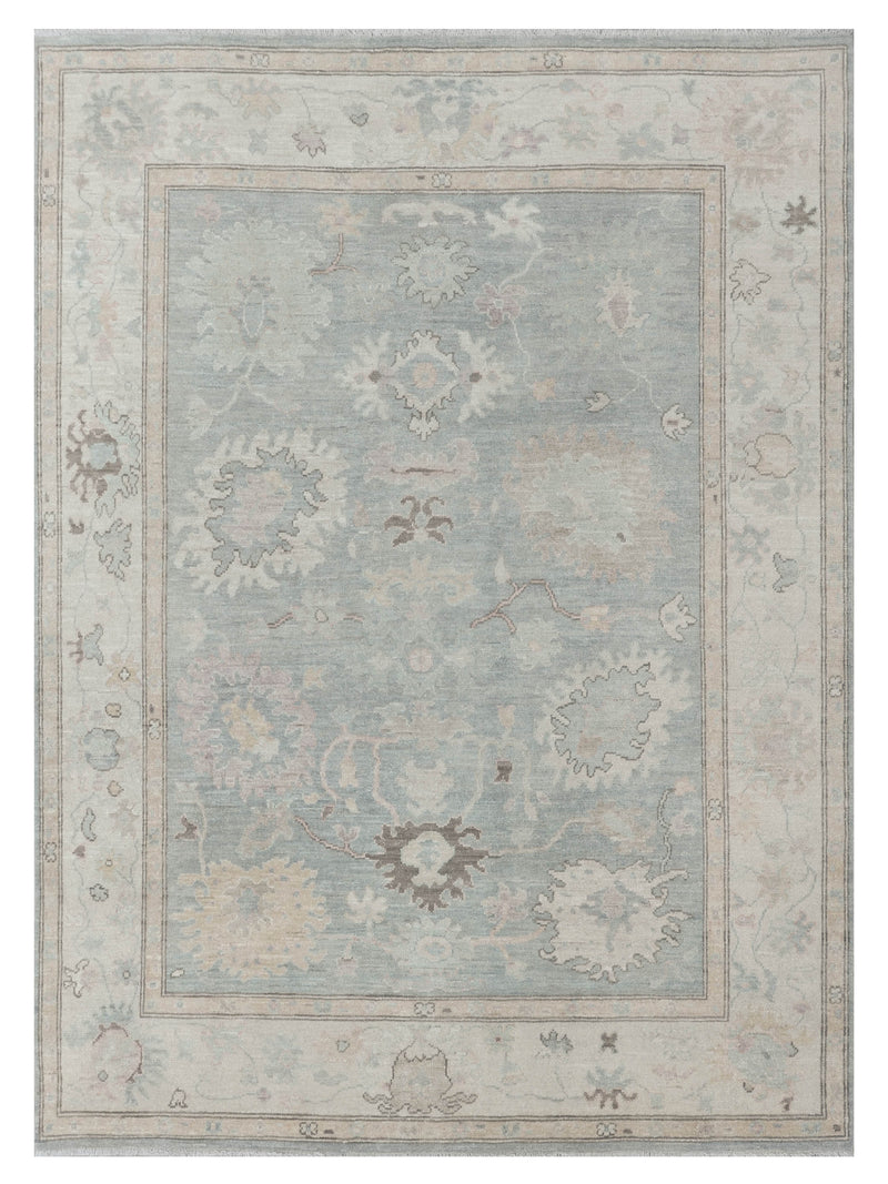 Pacific Ushak Wool Weft Grey Ivory Transitional