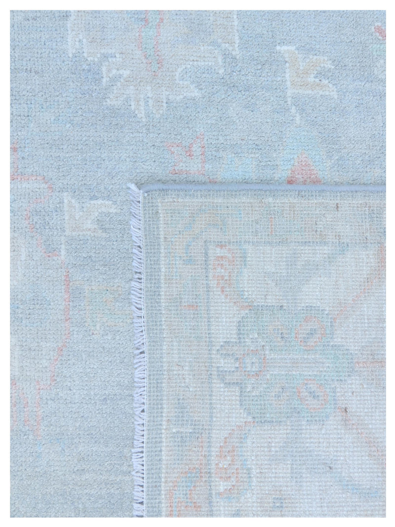 Pacific Ushak Wool Weft 43391 Grey Ivory Transitional Hand Knotted Rug